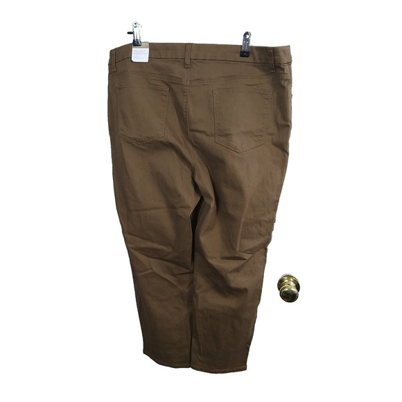 Chicos Woman's 16 Brown Jeans Perfect Stretch Girlfriend Slim Leg Ankle - Picture 10 of 10